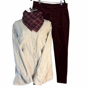 Madewell 100% Cotton Offwhite Shacket with Side Pockets